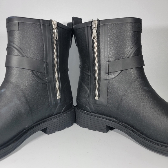 Rag & Bone Moto Rain Boots Rubber Wellies Black Waterproof Womens 41 NWOT NEW - Picture 8 of 13